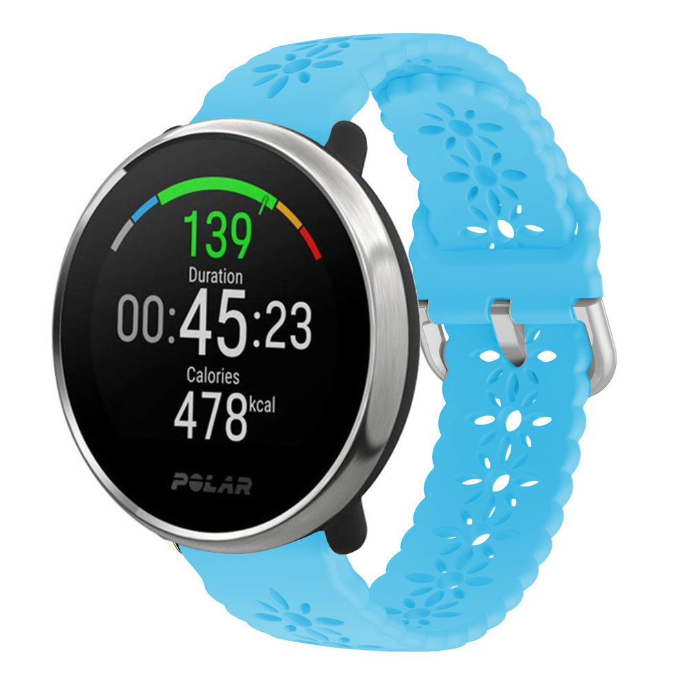 Strap-it® Strap-it Polar Unite siliconen bandje met patroon (lichtblauw)