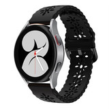 Strap-it® Samsung Galaxy Watch 4 44mm siliconen bandje met patroon (zwart)