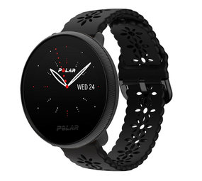 Strap-it® Polar Ignite 2 siliconen bandje met patroon (zwart)