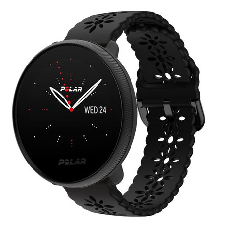 Strap-it® Strap-it Polar Ignite 2 siliconen bandje met patroon (zwart)