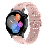 Strap-it® Huawei Watch GT 3 42mm siliconen bandje met patroon (roze)