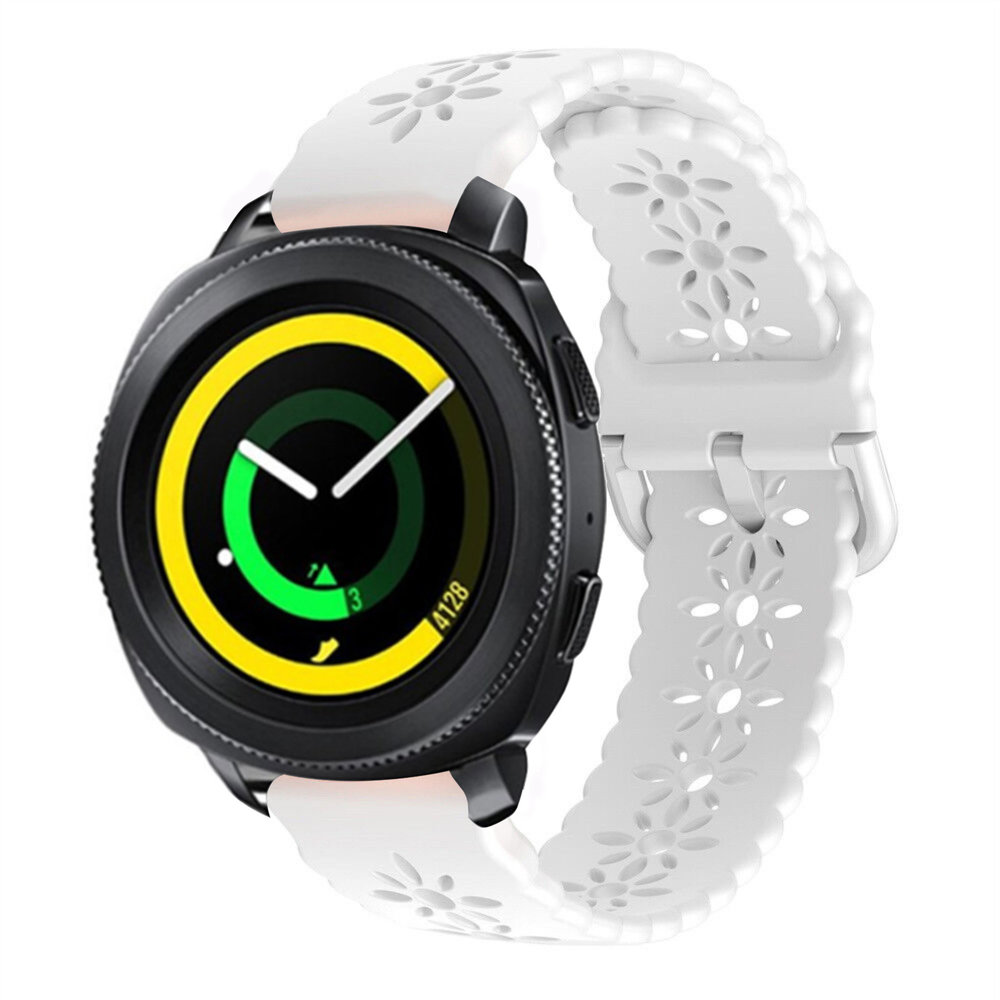 Strap-it® Strap-it Samsung Gear Sport siliconen bandje met patroon (wit)