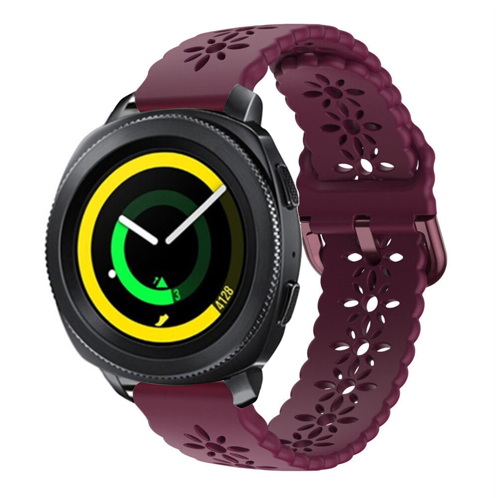 Strap-it® Strap-it Samsung Gear Sport siliconen bandje met patroon (bordeaux)