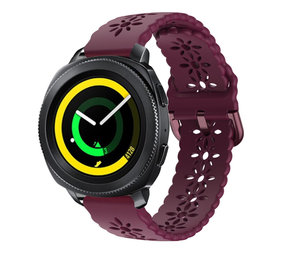 Strap-it® Samsung Gear Sport siliconen bandje met patroon (bordeaux)