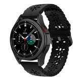 Strap-it® Samsung Galaxy Watch 4 Classic 42mm siliconen bandje met patroon (zwart)