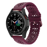 Strap-it® Samsung Galaxy Watch 4 Classic 42mm siliconen bandje met patroon (bordeaux)