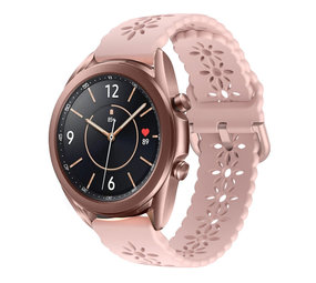 Strap-it® Samsung Galaxy Watch 3 41mm siliconen bandje met patroon (roze)