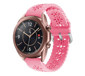 Strap-it® Samsung Galaxy Watch 3 41mm siliconen bandje met patroon (knalroze)