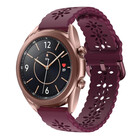 Strap-it® Strap-it Samsung Galaxy Watch 3 41mm siliconen bandje met patroon (bordeaux)