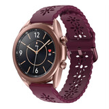 Strap-it® Samsung Galaxy Watch 3 41mm siliconen bandje met patroon (bordeaux)