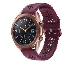 Strap-it® Samsung Galaxy Watch 3 41mm siliconen bandje met patroon (bordeaux)