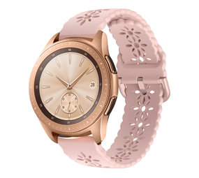 Strap-it® Samsung Galaxy Watch 42mm siliconen bandje met patroon (roze)