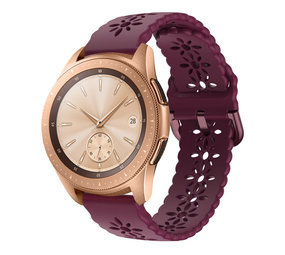 Strap-it® Samsung Galaxy Watch 42mm siliconen bandje met patroon (bordeaux)