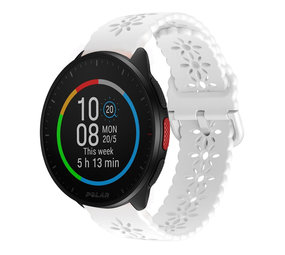 Strap-it® Polar Pacer siliconen bandje met patroon (wit)