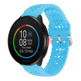 Strap-it® Polar Pacer siliconen bandje met patroon (lichtblauw)