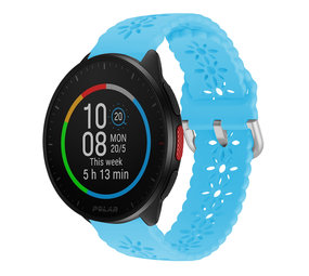 Strap-it® Polar Pacer siliconen bandje met patroon (lichtblauw)