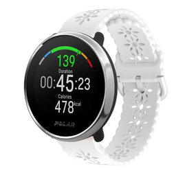 Strap-it® Polar Ignite siliconen bandje met patroon (wit)