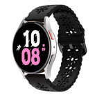 Strap-it® Strap-it Samsung Galaxy Watch 5 44mm siliconen bandje met patroon (zwart)
