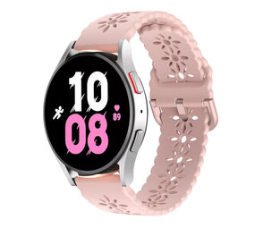 Strap-it® Samsung Galaxy Watch 5 44mm siliconen bandje met patroon (roze)