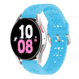 Strap-it® Samsung Galaxy Watch 5 44mm siliconen bandje met patroon (lichtblauw)