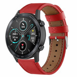 Strap-it® Honor Magic Watch 2 leren bandje (rood)