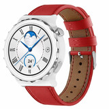 Strap-it® Huawei Watch GT 3 Pro 43mm leren bandje (rood)