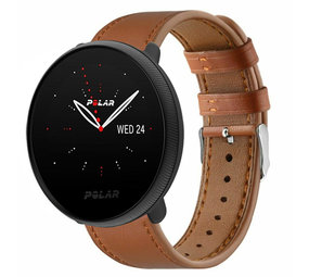 Strap-it® Polar Ignite 2 leren bandje (strak bruin)