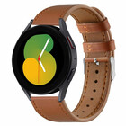 Strap-it® Strap-it Samsung Galaxy Watch 5 40mm leren bandje (strak bruin)