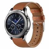 Strap-it® Samsung Gear S3 leren bandje (strak bruin)