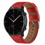 Strap-it® Amazfit GTR 2 leren bandje (rood) Strap-it® Amazfit GTR 2 leren bandje (rood)