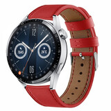 Strap-it® Huawei Watch GT 3 46mm leren bandje (rood) Strap-it® Huawei Watch GT 3 46mm leren bandje (rood)