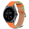 Strap-it® Strap-it Fossil Gen 5e 44mm leren bandje (oranje-groen) Strap-it® Strap-it Fossil Gen 5e 44mm leren bandje (oranje-groen)