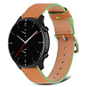 Strap-it® Strap-it Amazfit GTR 2 leren bandje (bruin-groen) Strap-it® Strap-it Amazfit GTR 2 leren bandje (bruin-groen)