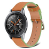 Strap-it® Strap-it Samsung Galaxy Watch 46mm leren bandje (bruin-groen) Strap-it® Strap-it Samsung Galaxy Watch 46mm leren bandje (bruin-groen)