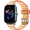 Strap-it® Strap-it Amazfit GTS 3 crystal bandje (transparant oranje) Strap-it® Strap-it Amazfit GTS 3 crystal bandje (transparant oranje)