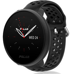 Strap-it® Polar Ignite 3 siliconen band met gaatjes (zwart)