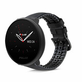 Strap-it® Polar Ignite 3 siliconen/leren bandje (zwart)