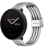 Strap-it® Polar Ignite 3 roestvrij stalen bandje (zilver/zwart)