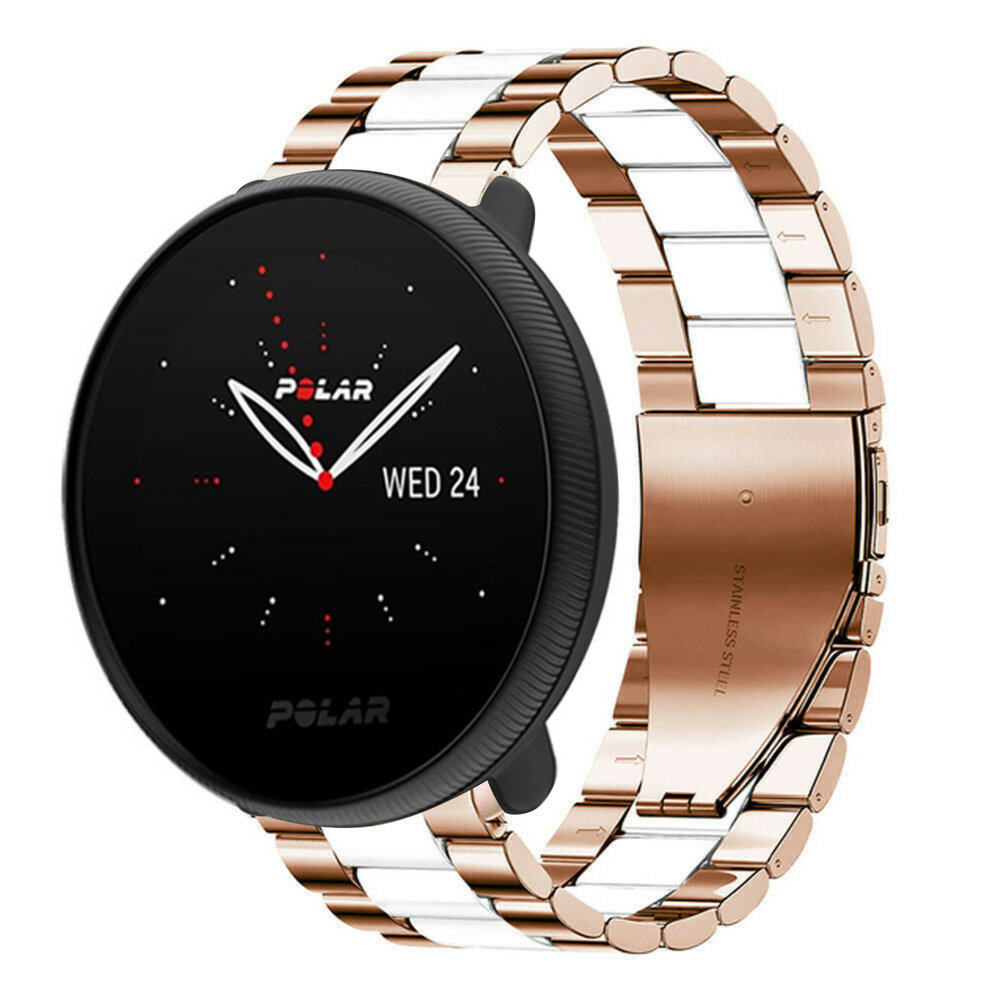 Strap-it® Strap-it Polar Ignite 3 stalen bandje (rosé goud/wit)