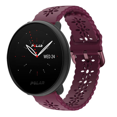 Strap-it® Strap-it Polar Ignite 3 siliconen bandje met patroon (bordeaux)