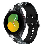 Strap-it® Grey Flower Samsung Galaxy Watch 5 40mm bandje