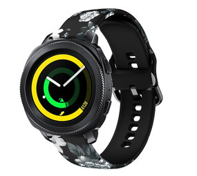 Strap-it® Grey Flower Samsung Gear Sport bandje