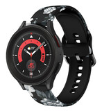 Strap-it® Grey Flower Samsung Galaxy Watch 5 Pro bandje Strap-it® Grey Flower Samsung Galaxy Watch 5 Pro bandje