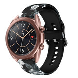 Strap-it® Grey Flower Samsung Galaxy Watch 3 41mm bandje