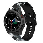 Strap-it® Strap-it Grey Flower Samsung Galaxy Watch 4 Classic 42mm bandje