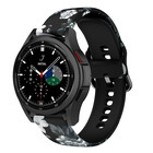 Strap-it® Strap-it Grey Flower Samsung Galaxy Watch 4 Classic 46mm bandje