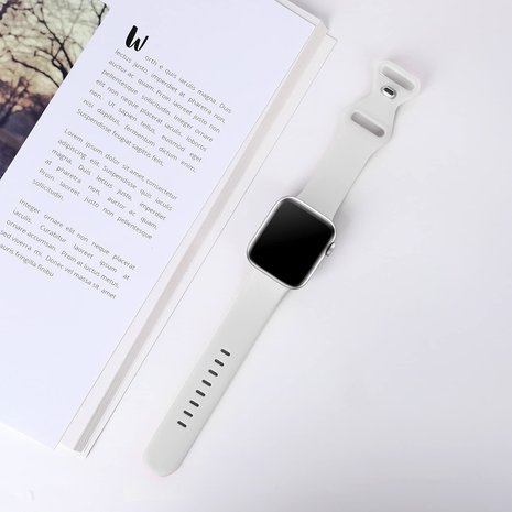 Strap-it® Strap-it Apple Watch siliconen bandje (wit)