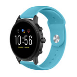 Strap-it® Fossil Gen 5 sport bandje (lichtblauw)