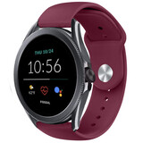 Strap-it® Fossil Gen 5e 44mm sport bandje (bordeaux)