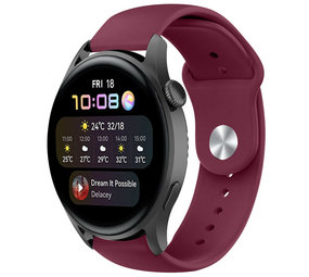 Strap-it® Huawei Watch 3 (Pro) sport bandje (bordeaux)
